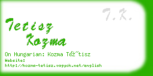 tetisz kozma business card